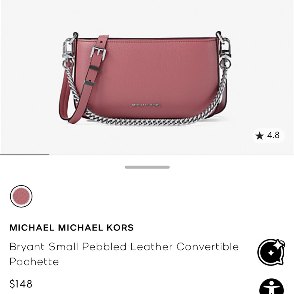 Michael Kors LIGHT PINK Convertible Clutch